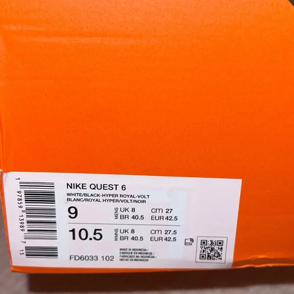 NIB Nike Quest 6 Sneakers - Picture 7 of 7